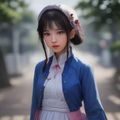 惠美梨首席农艺师李建国，中年男性，穿着工作服站在梨园中，神情专注，背景为郁郁葱葱的梨树